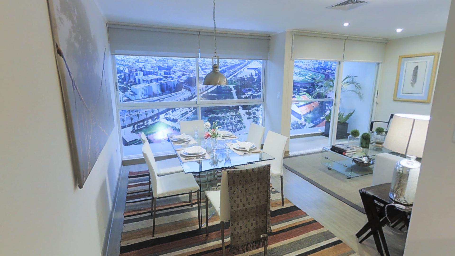 Recorrido virtual 360 de un departamento decorado de Eco Derby, Monterrico, Surco