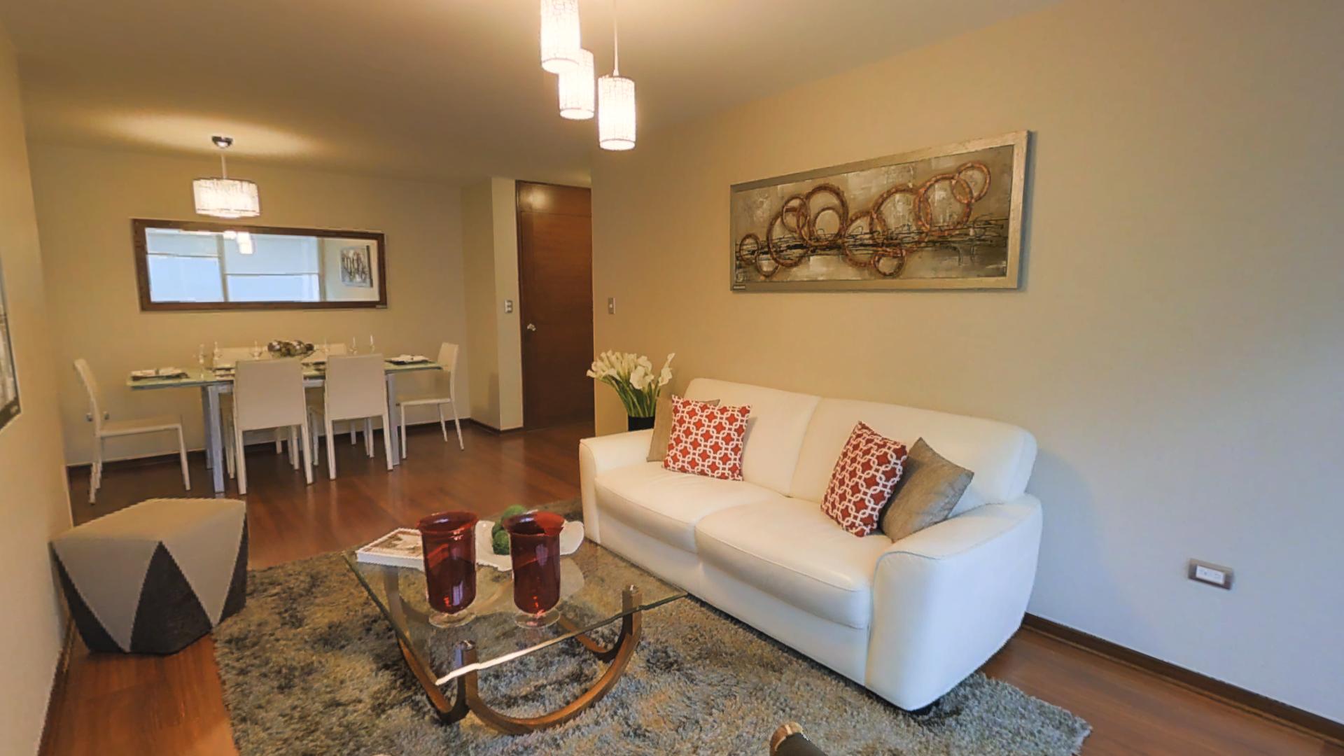 Recorrido virtual 360 de un departamento decorado de Maradentro, Pueblo Libre