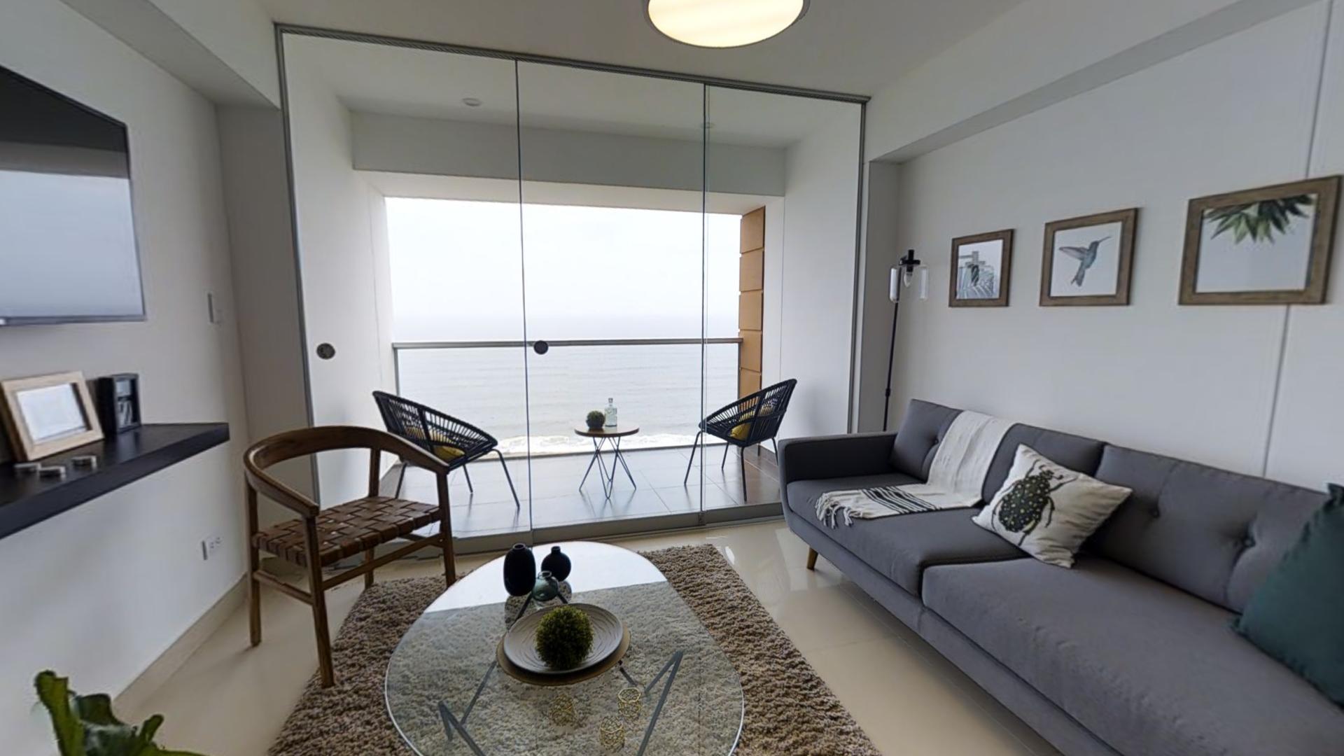 Recorrido virtual 360 de un departamento decorado de Ocean Grau, Magdalena del Mar