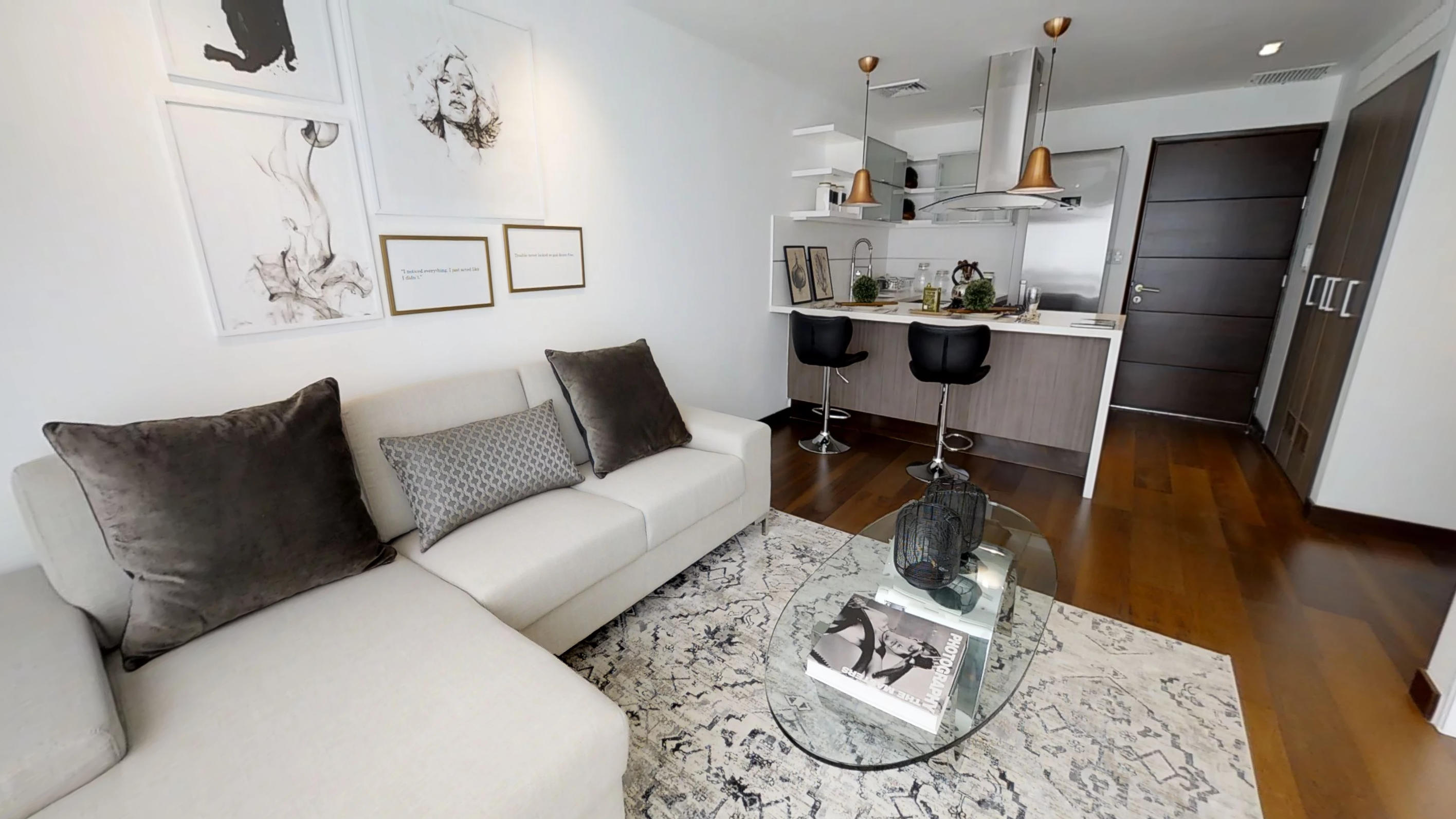 Recorrido virtual 360 de un departamento de 48 m2 de MUV, Santiago de Surco
