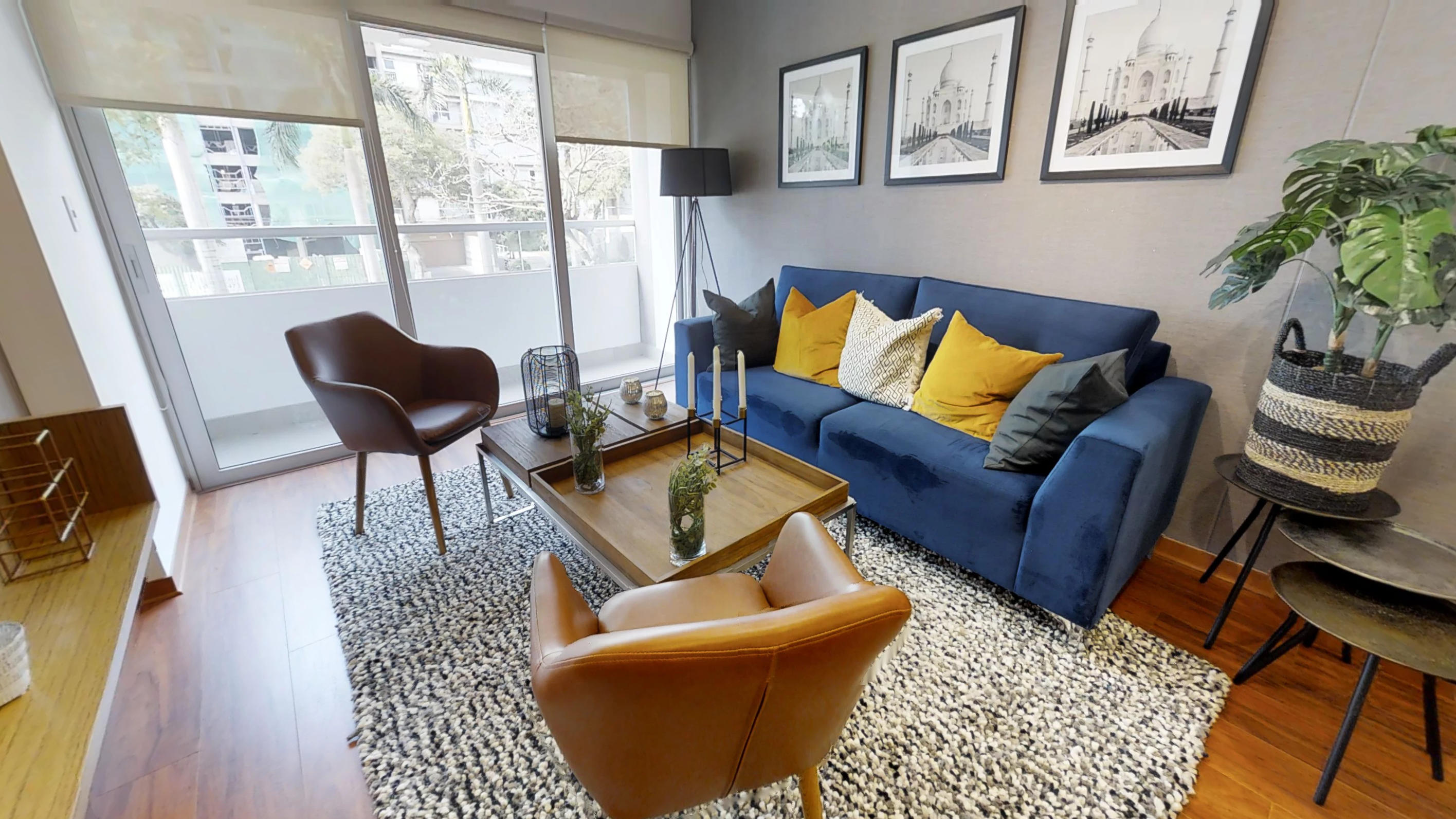 Recorrido virtual 360 de un departamento decorado de Robles Prime, San Isidro