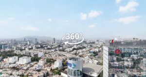 Vista aérea 360° con dron de The Brickell Tower, Invent Inmobiliaria