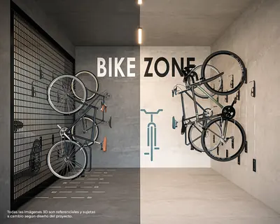 Zona de bicicletas de Mondrian