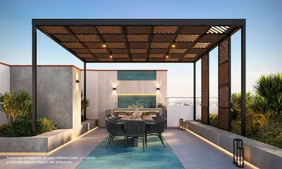 Zona de parrilla techada de Mondrian