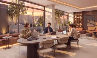 Sala de estudio y coworking de The Standard