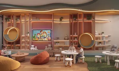 Sala de niños de The Standard con zona de juego