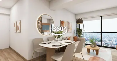 Vista del recorrido 360° del departamento de 1 dormitorio de The Standard