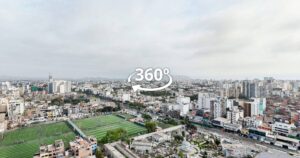 Vista aérea 360° con dron de Torre Germania, V&V Grupo Inmobiliario