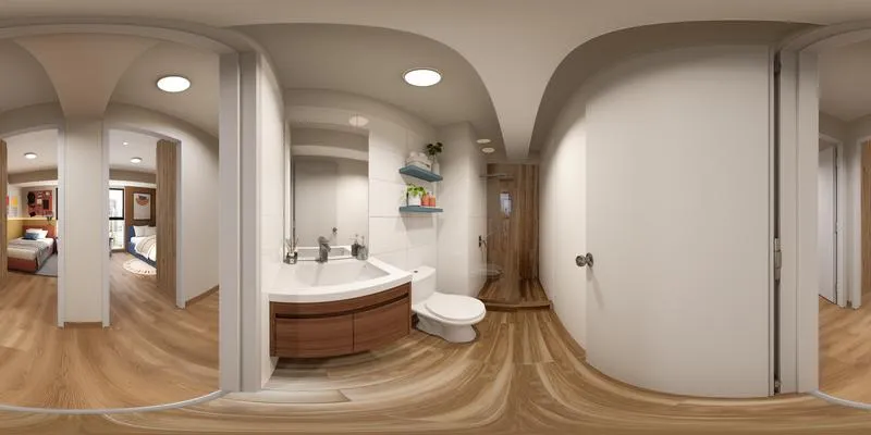 Panorama 360° de Paseo Paz: Baño de visita